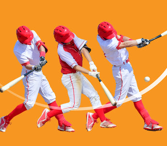 baseball player swinging bat in slow motion