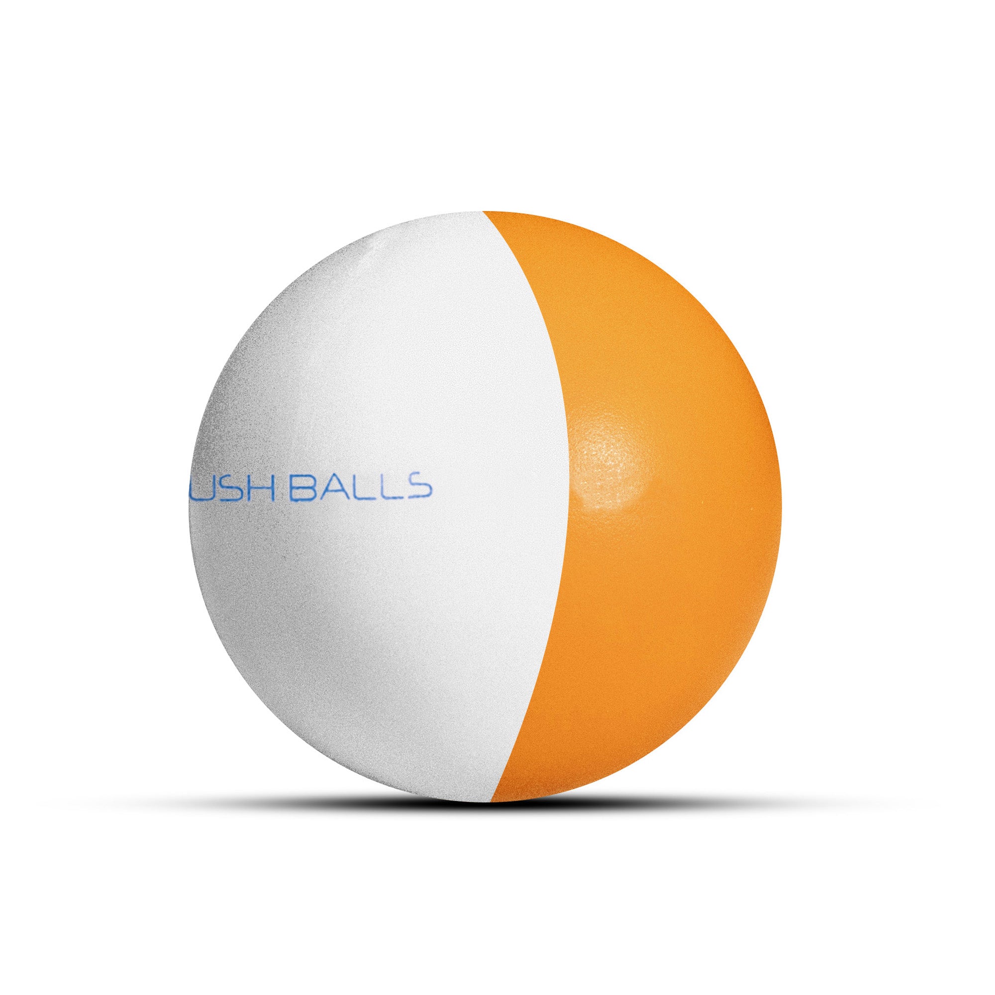 white and orange foam baseballs