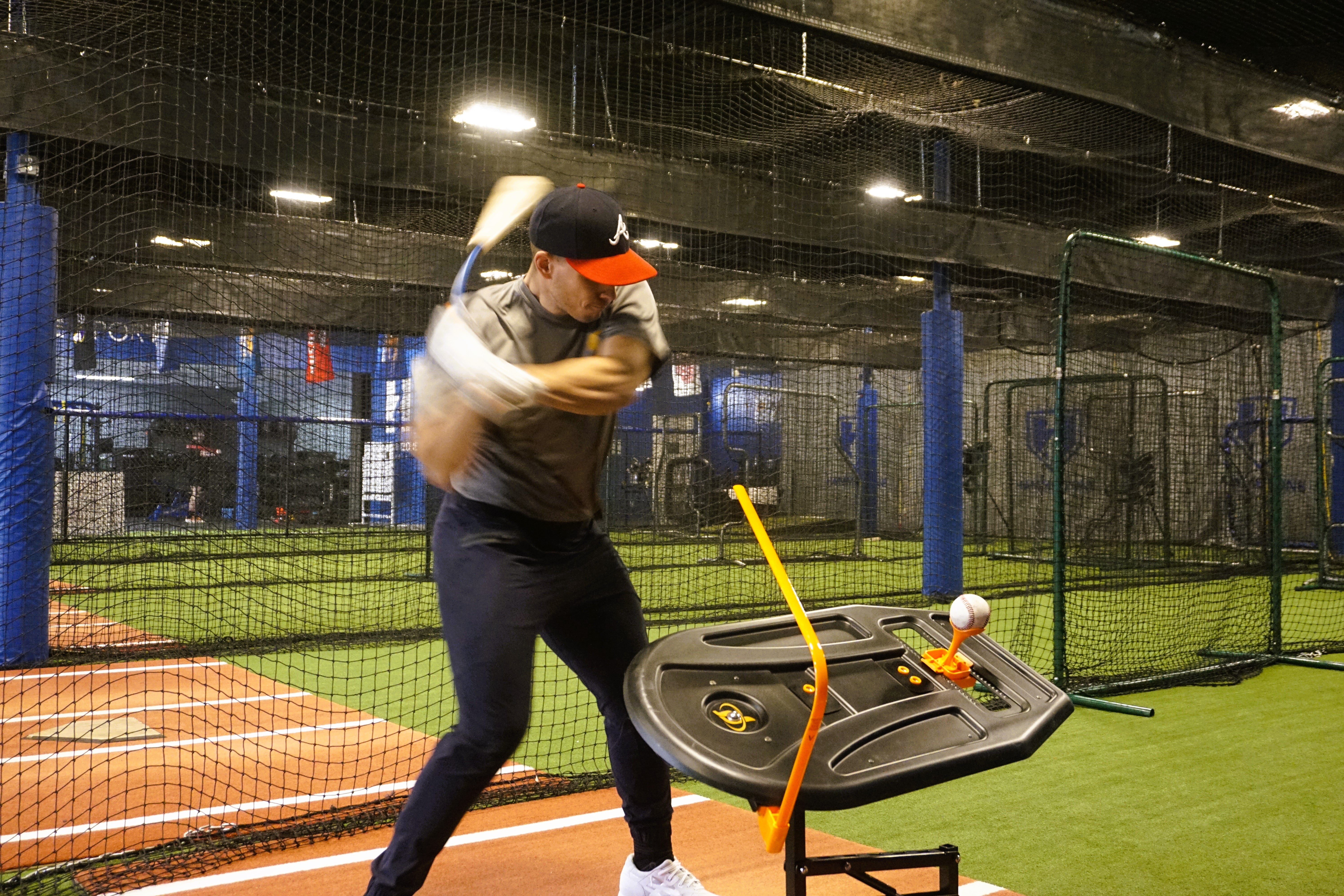 hitting off perfect tee with a lag bat